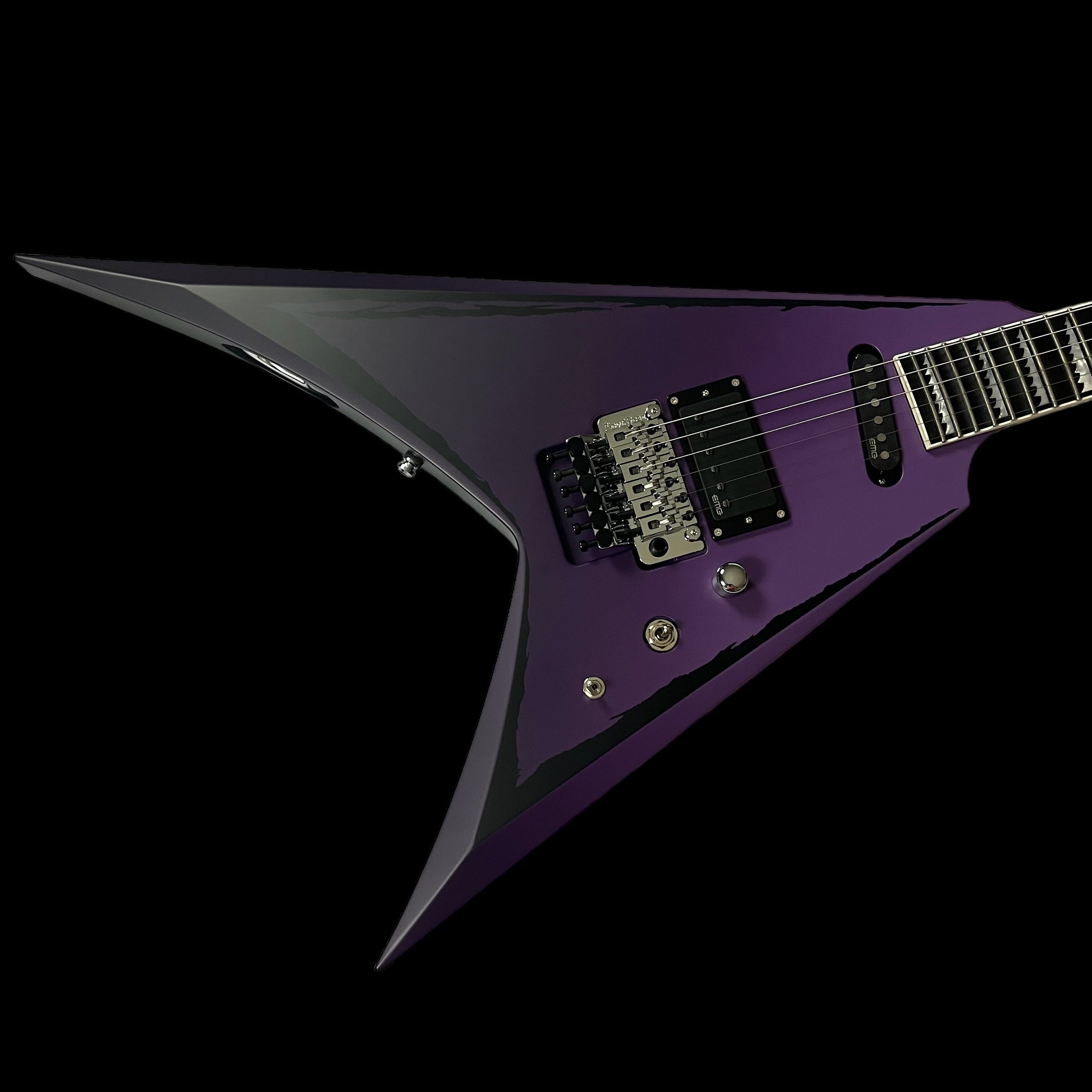 ALEXI RIPPED (ALEXI LAIHO) | PURPLE FADE SATIN W/ RIPPED PINSTRIPES