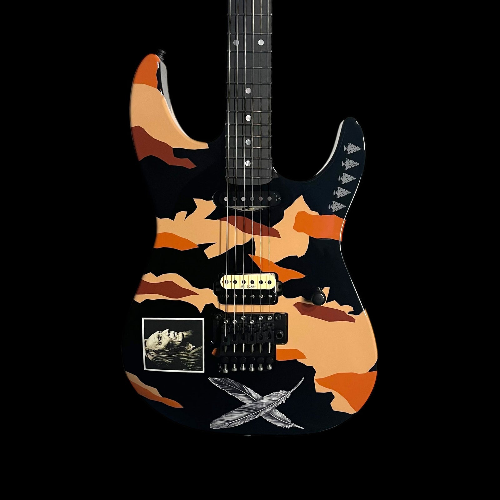 GEORGE LYNCH GL DESERT EAGLE | BLACK W/ GRAPHIC – Brookline Guitar