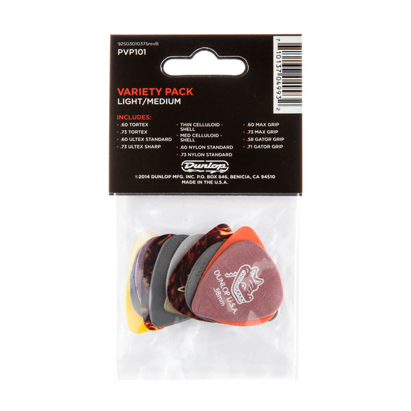 GUITAR PICK LT/MD VARIETY PACK (12 Pack)