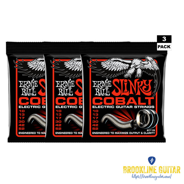 3-PACK SKINNY TOP HEAVY BOTTOM SLINKY COBALT ELECTRIC GUITAR STRINGS 10-52 GAUGE