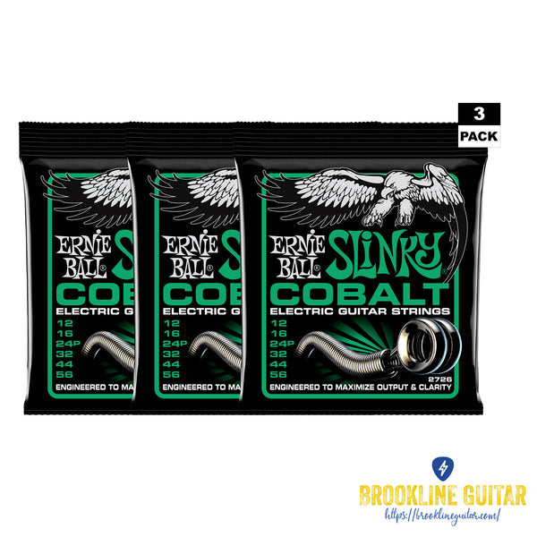 3-PACK NOT EVEN SLINKY COBALT ELECTRIC GUITAR STRINGS 12-56 GAUGE