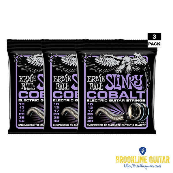 3-PACK ULTRA SLINKY COBALT ELECTRIC GUITAR STRINGS 10-48 GAUGE