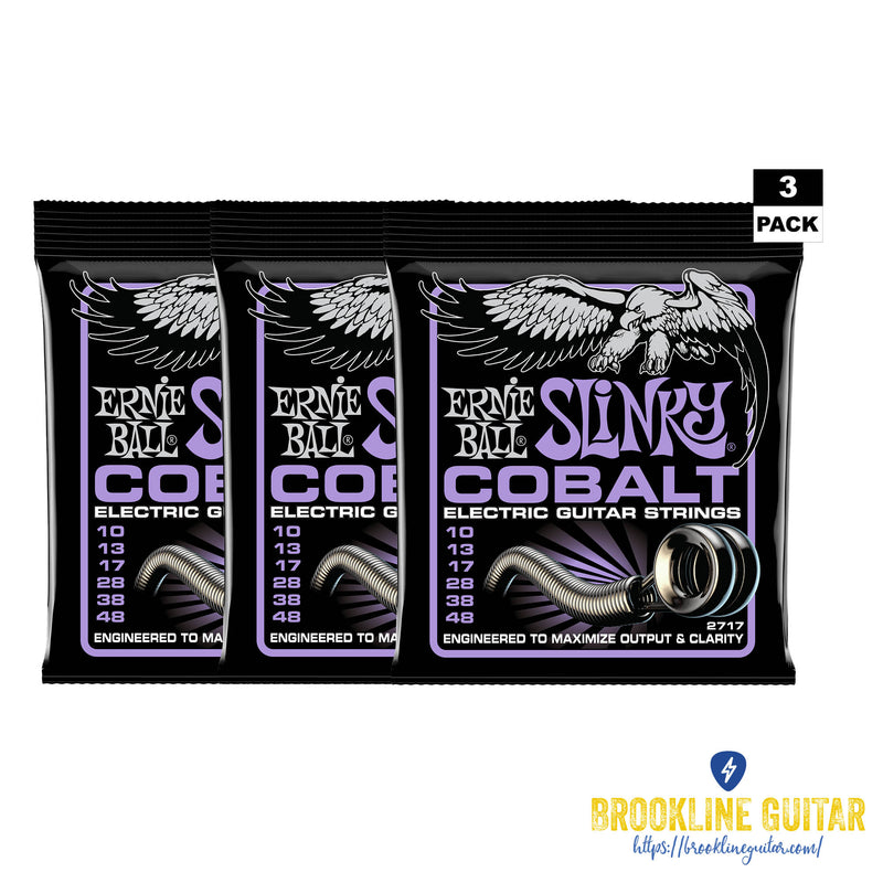 3-PACK ULTRA SLINKY COBALT ELECTRIC GUITAR STRINGS 10-48 GAUGE