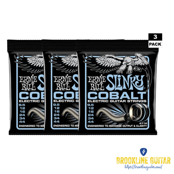 3-PACK PRIMO SLINKY COBALT ELECTRIC GUITAR STRINGS 9.5-44 GAUGE