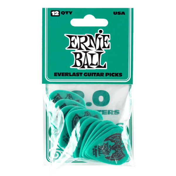 Everlast Picks - 2.0mm Teal - 12 Pack