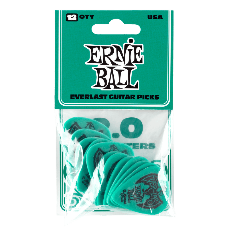 Everlast Picks - 2.0mm Teal - 12 Pack