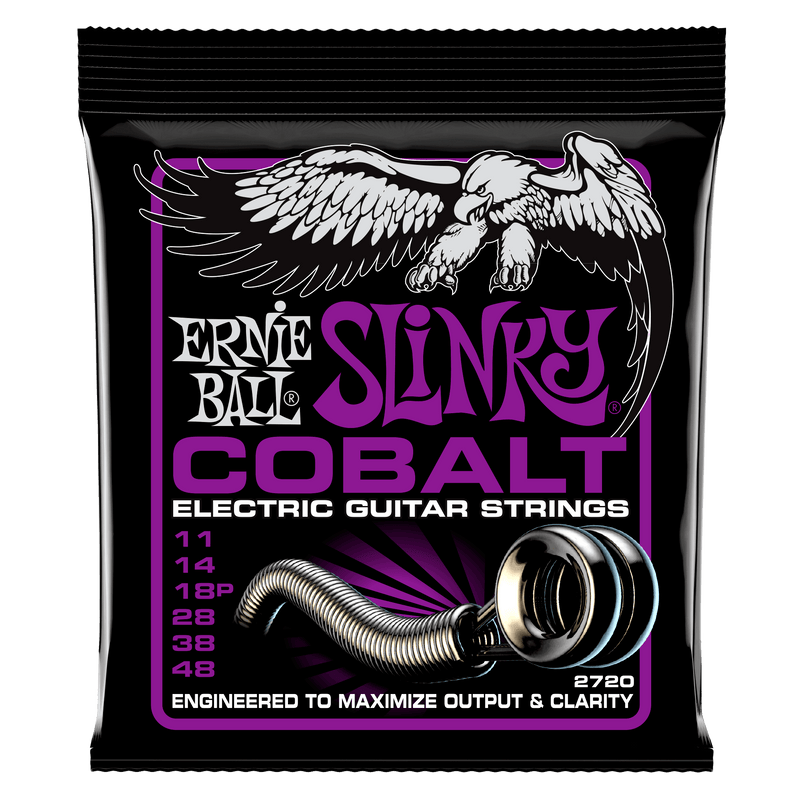 POWER SLINKY COBALT ELECTRIC GUITAR STRINGS 11-48 GAUGE