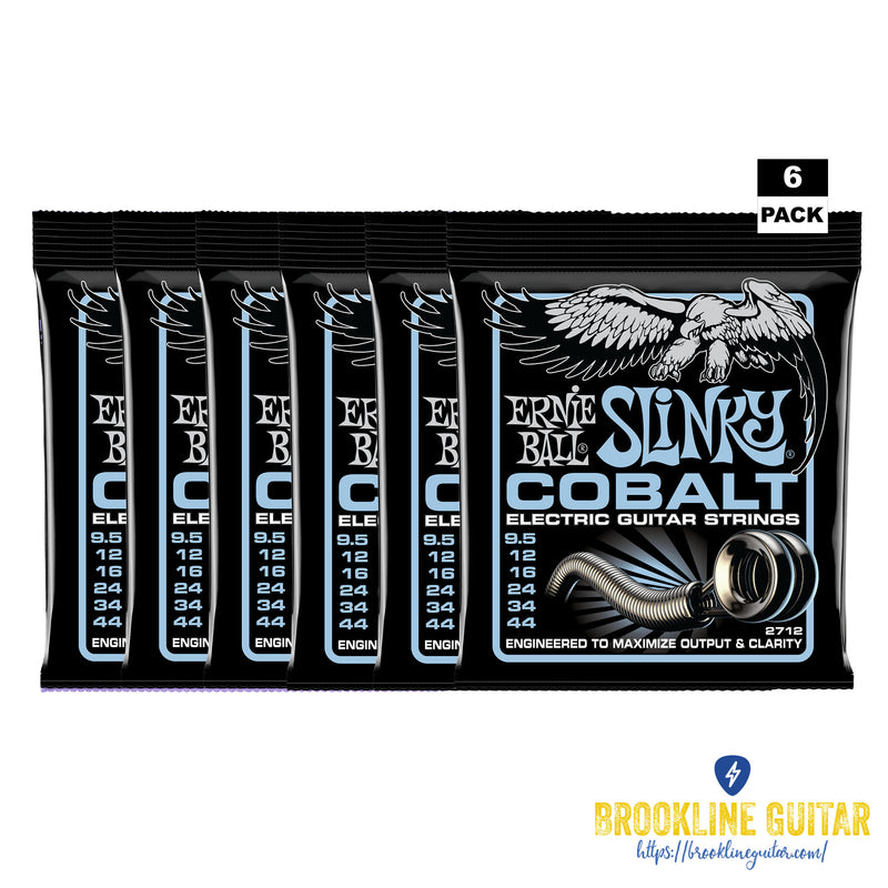 6-PACK COBALT PRIMO SLINKY ELECTRIC GUITAR STRINGS (9.5-44)