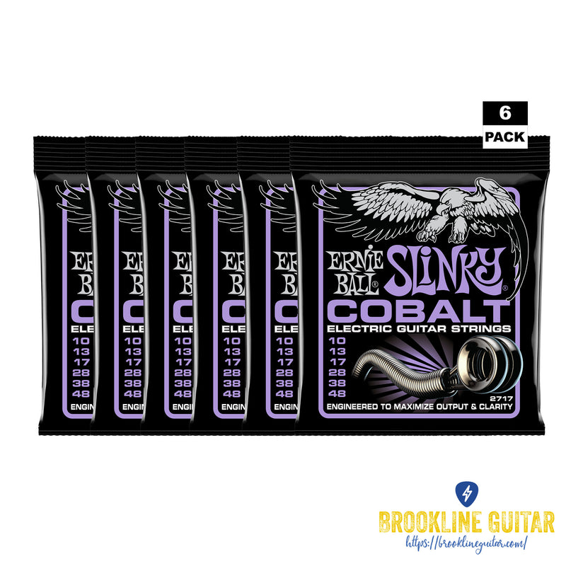 6-PACK COBALT ULTRA SLINKY ELECTRIC GUITAR STRINGS (10-48)