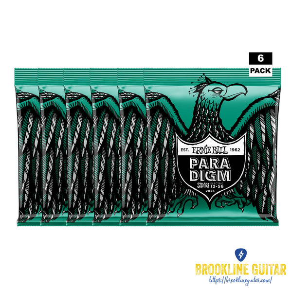 6-PACK PARADIGM NOT EVEN SLINKY ELECTRIC GUITAR STRINGS (12-56)