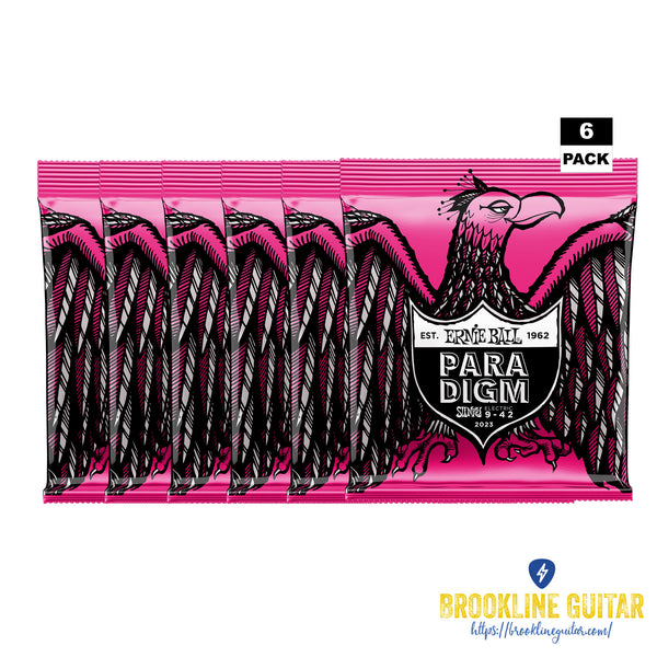 6-PACK PARADIGM SUPER SLINKY ELECTRIC GUITAR STRINGS (9-42)