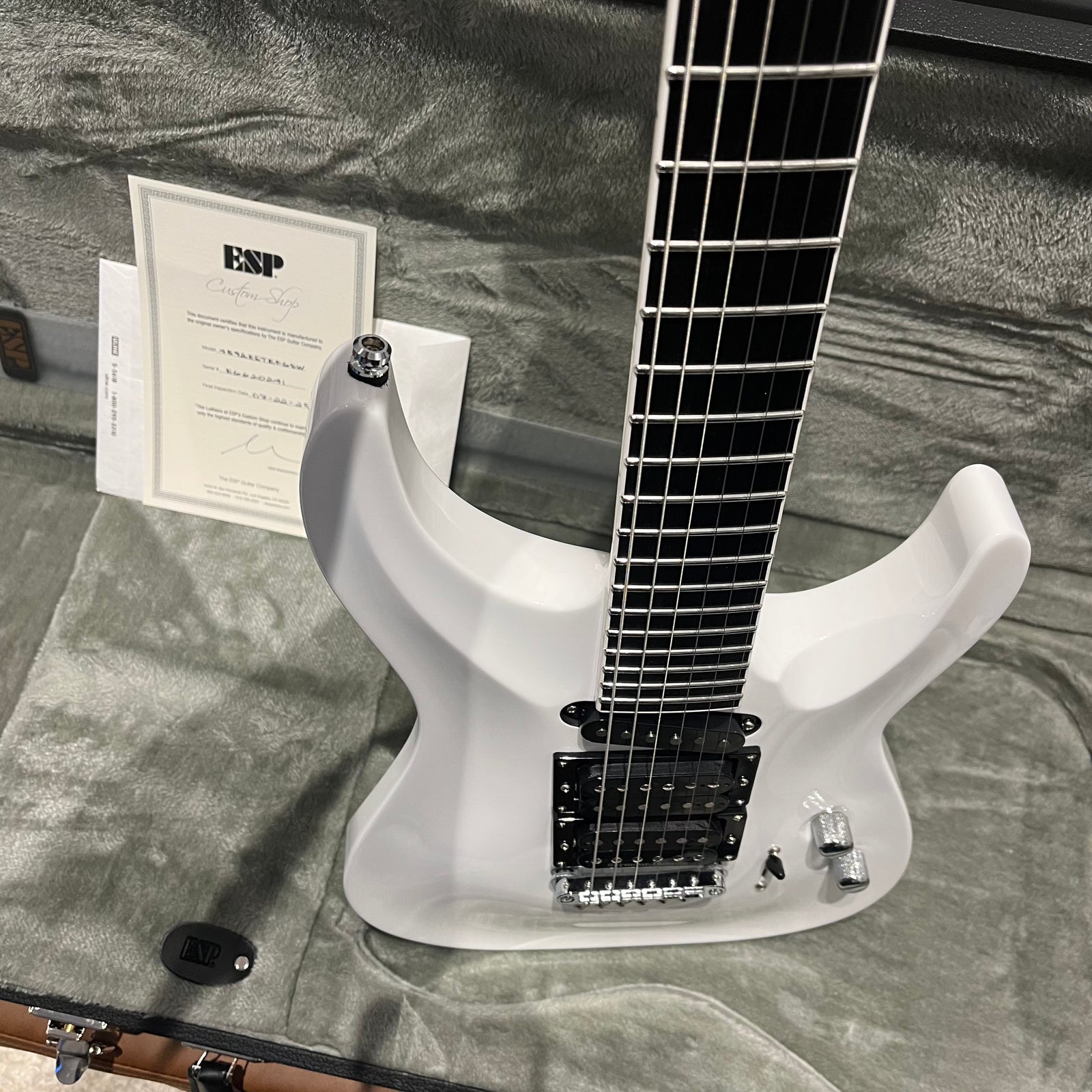ESP Custom Shop STEF SRC-6 | Snow White – Brookline Guitar