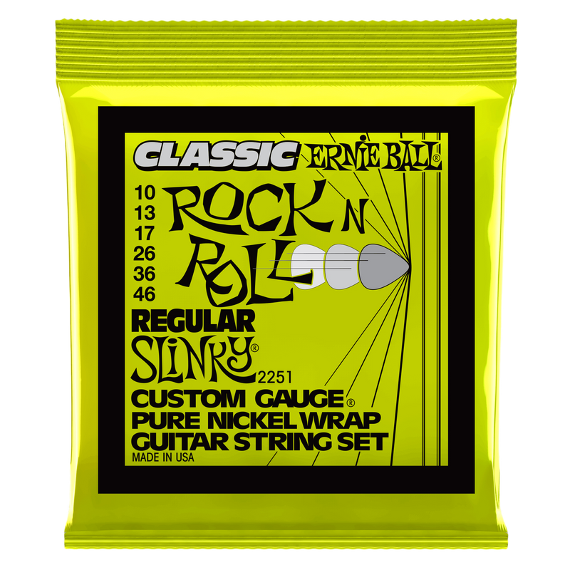 REGULAR SLINKY CLASSIC ROCK N ROLL PURE NICKEL WRAP ELECTRIC GUITAR STRINGS 10-46 GAUGE