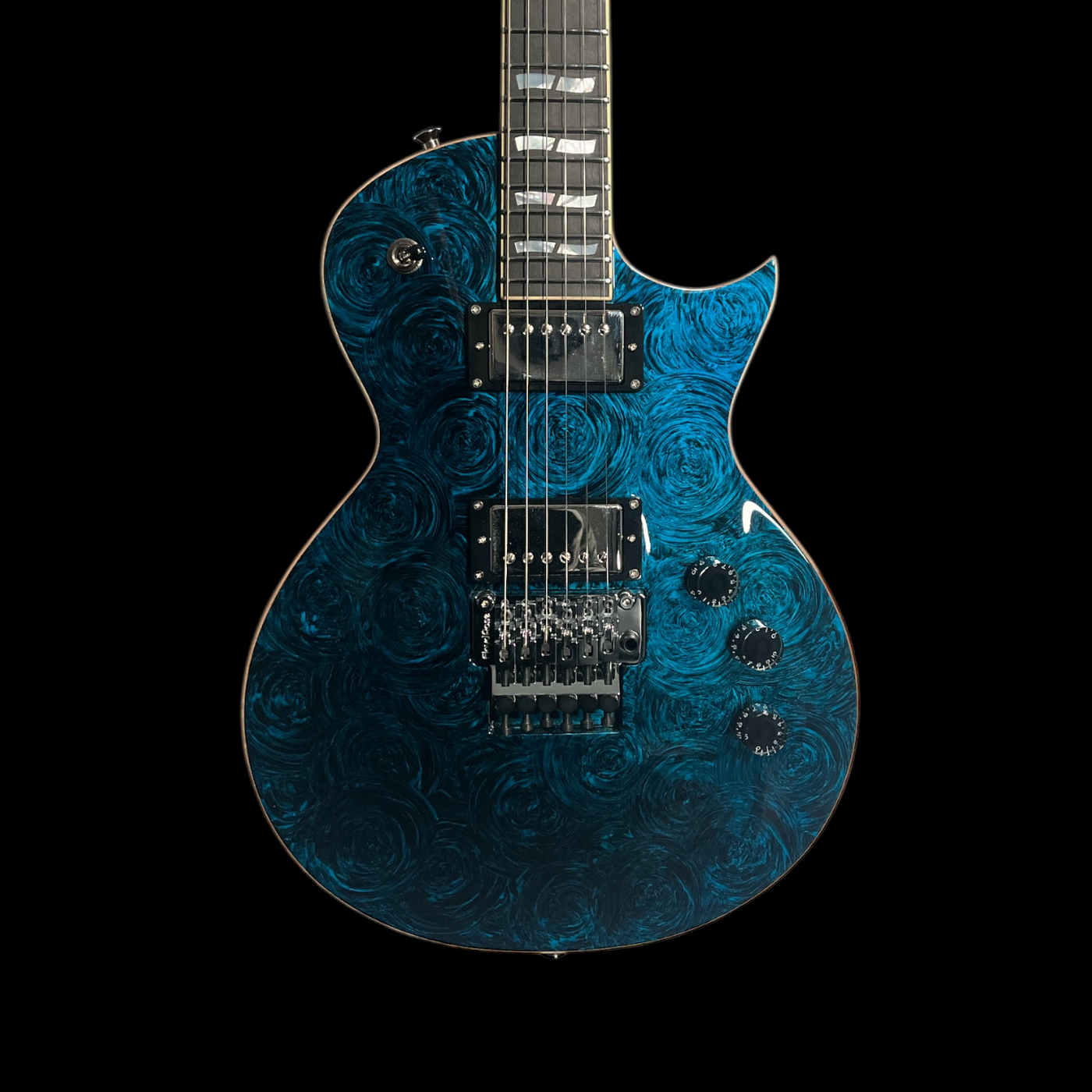 USA ECLIPSE FLOYD ROSE | TEAL MARBLE – Brookline Guitar