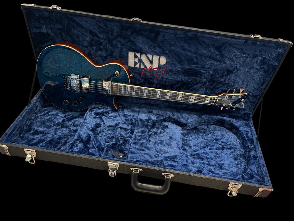 ESP USA ECLIPSE FLOYD ROSE | TEAL MARBLE – Brookline Guitar