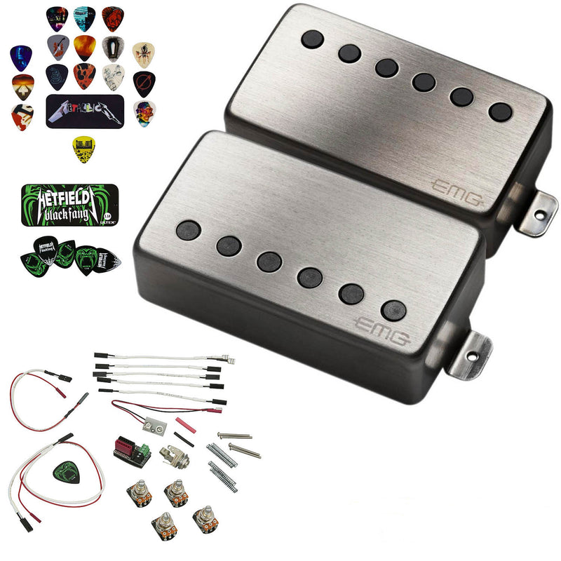 EMG JH HET SET James Hetfield Signature Humbucker Set - Brushed Chrome