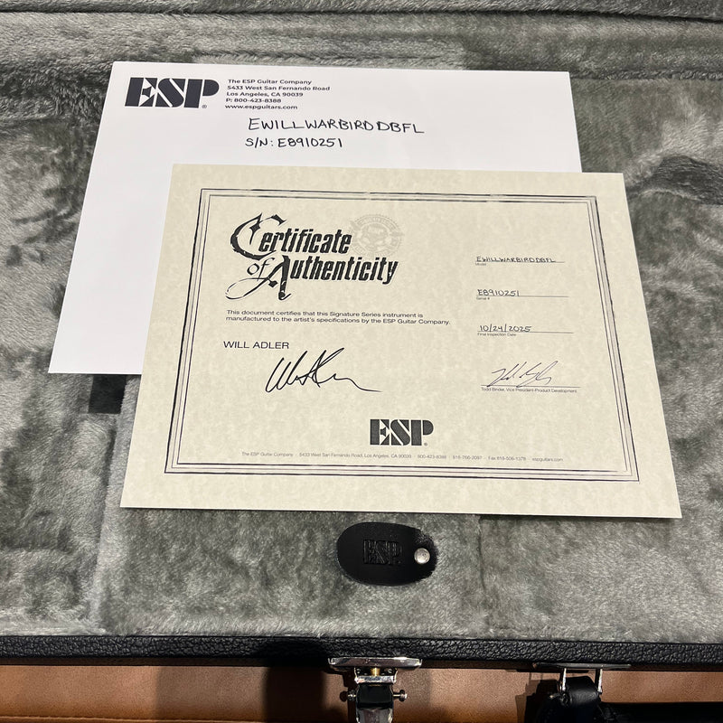 ESP Will Adler Warbird | Distressed Black with Graphic