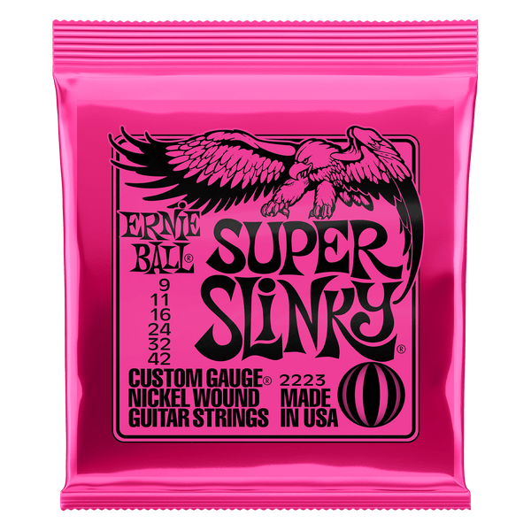 SUPER SLINKY NICKEL WOUND ELECTRIC GUITAR STRINGS 9-42 GAUGE