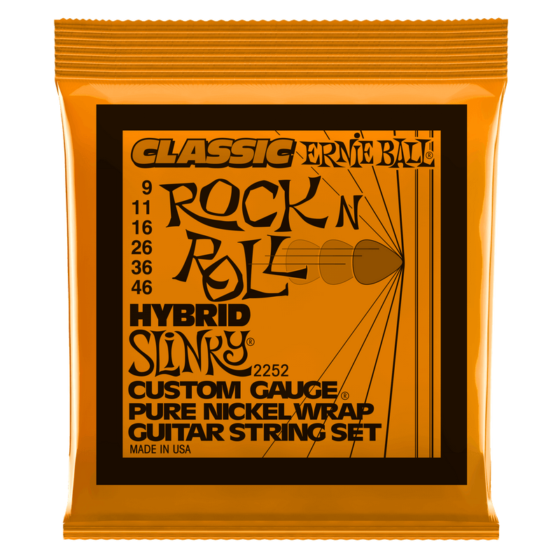 HYBRID SLINKY CLASSIC ROCK N ROLL PURE NICKEL WRAP ELECTRIC GUITAR STRINGS 9-46 GAUGE