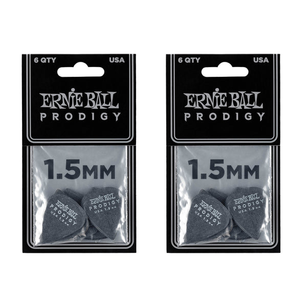 Ernie Ball, Prodigy Multipack, Plettri da 1,5 mm, colore nero, confezione da 6 Ernie Ball, Prodigy Multipack, Plettri da 1,5 mm, colore nero, confezione da 6