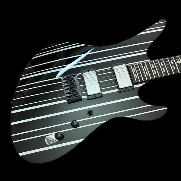 Synyster Custom HT - Gloss Black with Silver Pinstripes