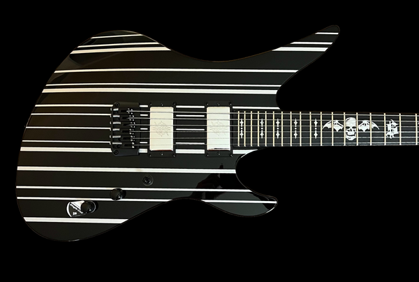 Synyster Custom HT - Gloss Black with Silver Pinstripes